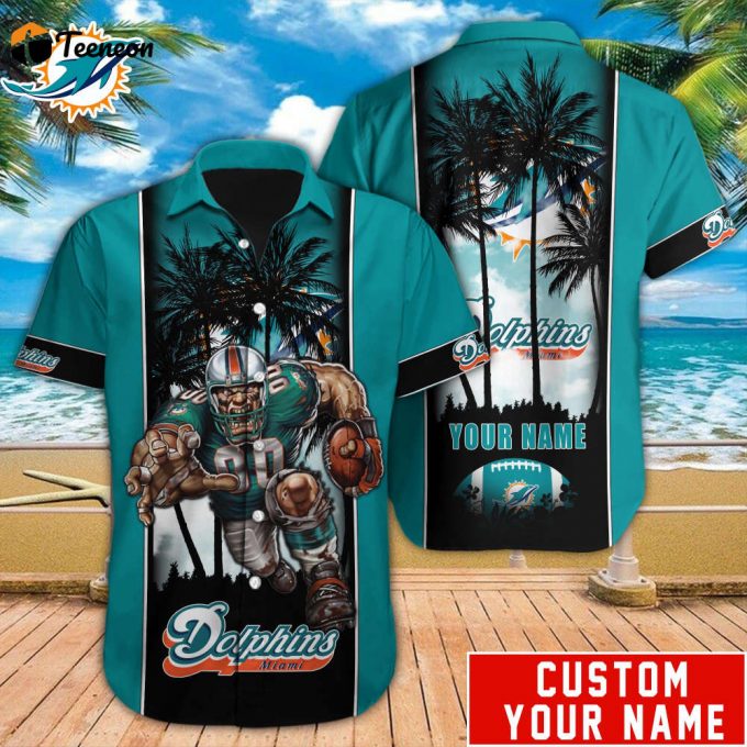 Miami Dolphins Nfl-Hawaiian Shirt Custom 1