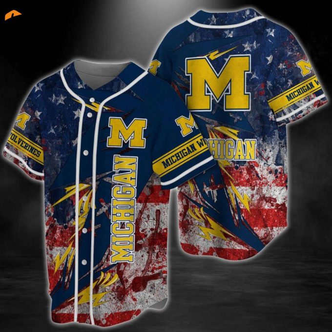 Michigan Wolverines Baseball Jersey 1