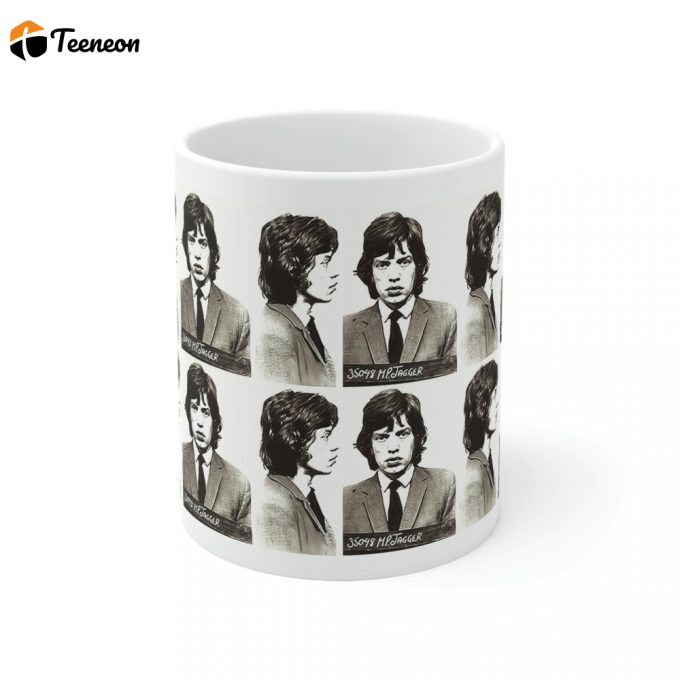 Mick Jagger Mugshot Coffee Mug 1