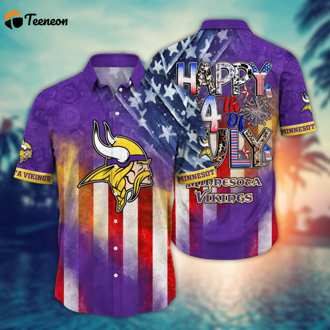 Minnesota Vikings Nfl Hawaii Shirt Independence Day, Summer Shirts 1
