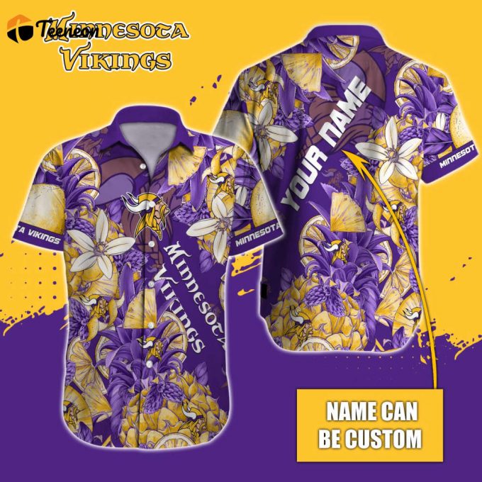 Minnesota Vikings Nfl-Hawaiian Shirt Custom 1