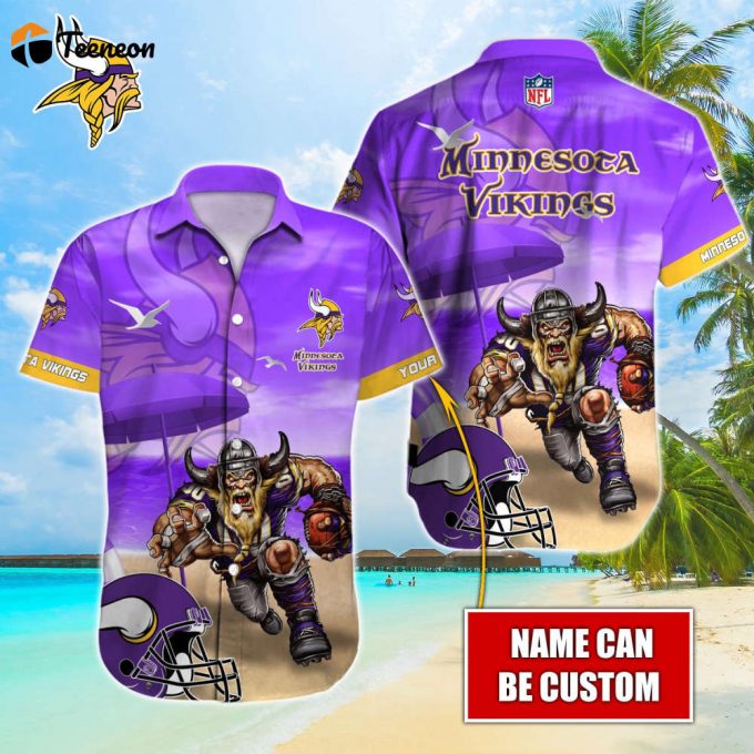 Minnesota Vikings Nfl-Hawaiian Shirt Custom 1