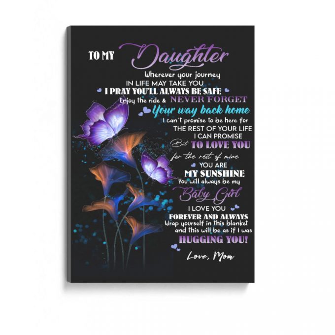 Mom To Daughter Butterfly Hugging You Poster Canvas 2