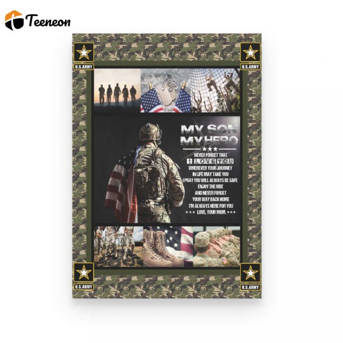 My Son My Hero Us Army Poster Canvas 1