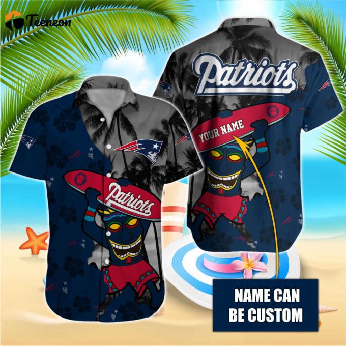 New England Patriots Nfl-Hawaiian Shirt Custom 1