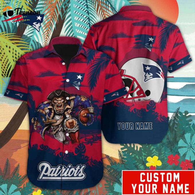 New England Patriots Nfl-Hawaiian Shirt Custom 1