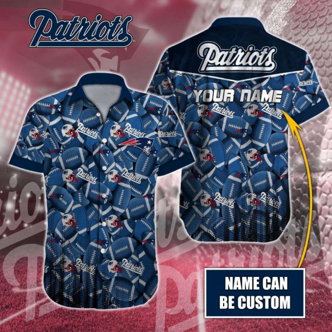 New England Patriots Nfl-Hawaiian Shirt Custom 3