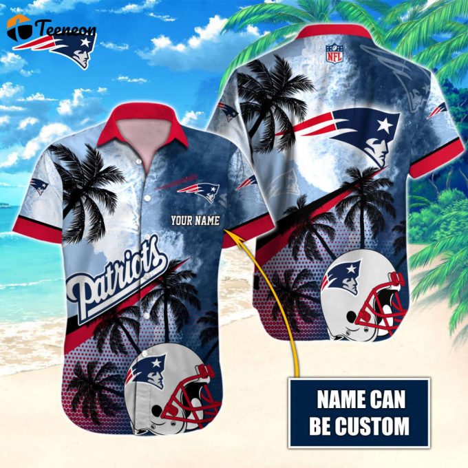 New England Patriots Nfl-Hawaiian Shirt Custom 1