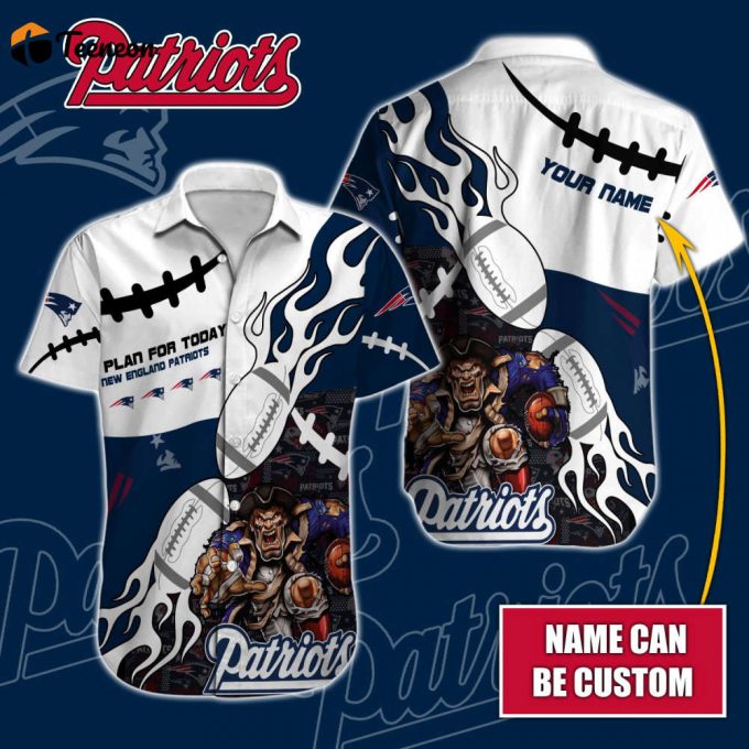 New England Patriots Nfl-Hawaiian Shirt Custom 1