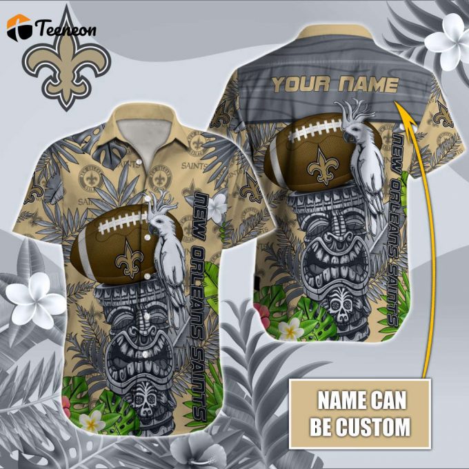 New Orleans Saints Nfl-Hawaiian Shirt Custom 1