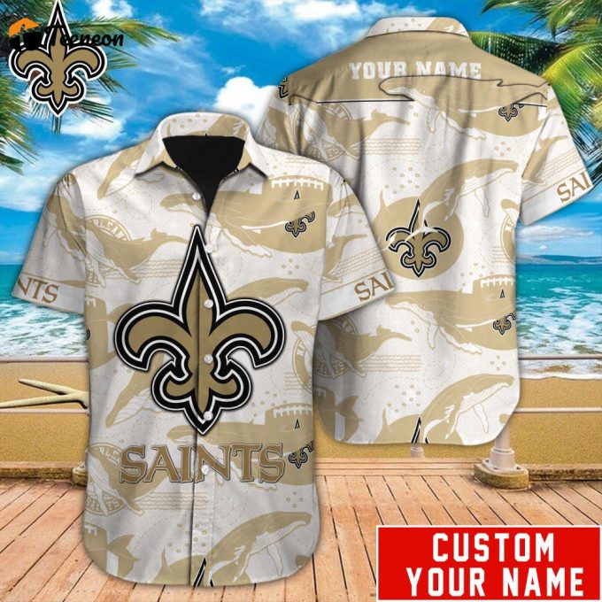 New Orleans Saints Nfl-Hawaiian Shirt Custom 1