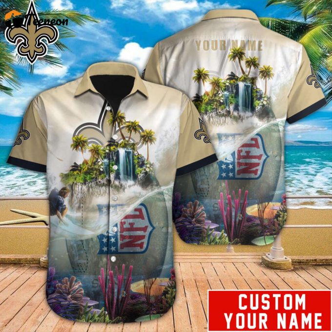 New Orleans Saints Nfl-Hawaiian Shirt Custom 1