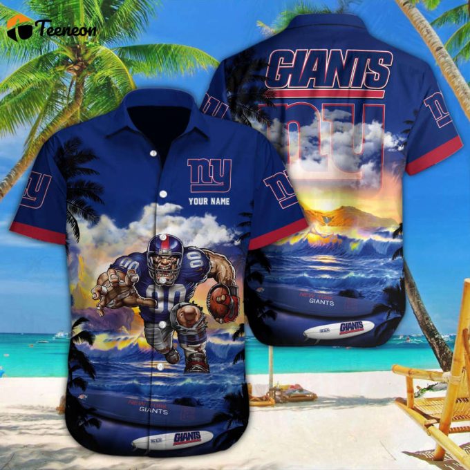 New York Giants Nfl-Custom Hawaii Shirt 1