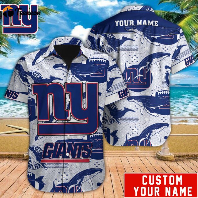 New York Giants Nfl-Hawaiian Shirt Custom 1