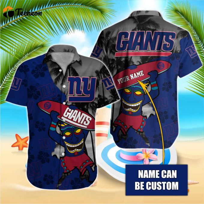 New York Giants Nfl-Hawaiian Shirt Custom 1