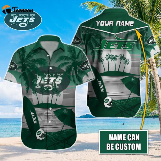 New York Jets Nfl-Hawaiian Shirt Custom 1