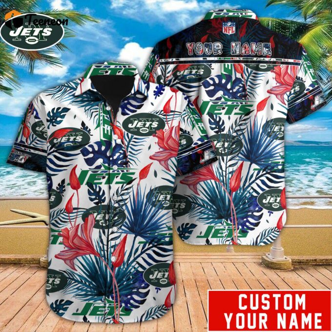 New York Jets Nfl-Hawaiian Shirt Custom 1