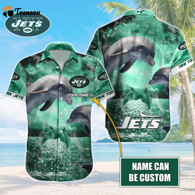 New York Jets Nfl-Hawaiian Shirt Custom 1