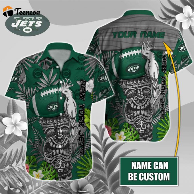 New York Jets Nfl-Hawaiian Shirt Custom 1