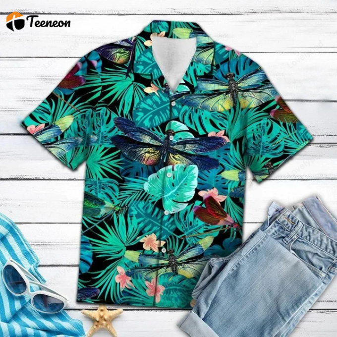 Nice Dragonfly Tropical Jungle Hawaiian Shirt 1