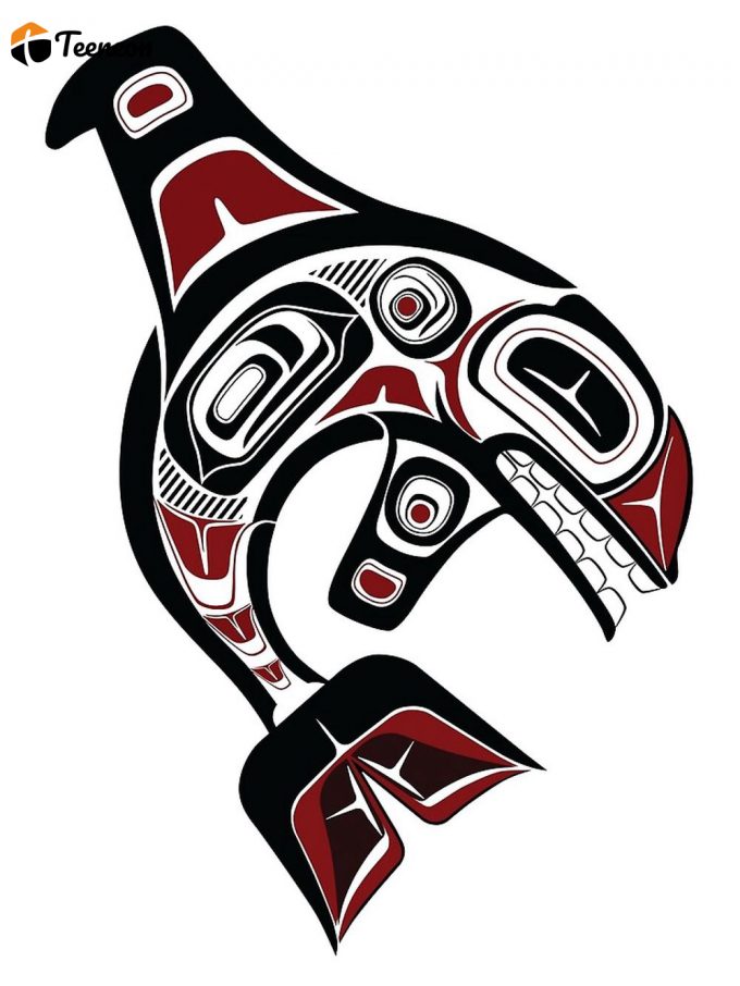 Pacific Northwest Orca Native American Salish Formline Art Killer Whale Blackfish Premium Matte Vertical Poster 2
