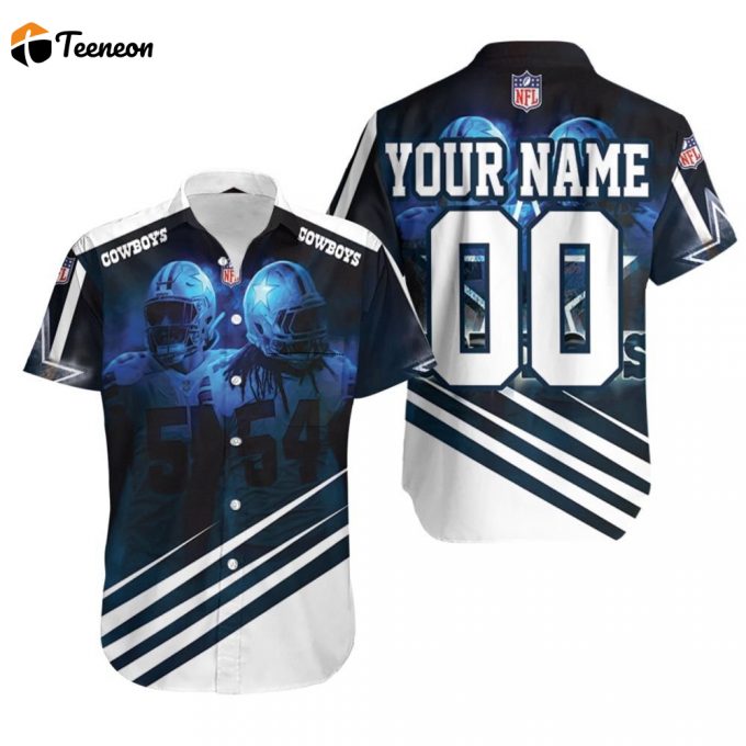 Personalized Esch And Smith Dallas Cowboys 3D Hawaiian Shirt, Gift For Fans 1