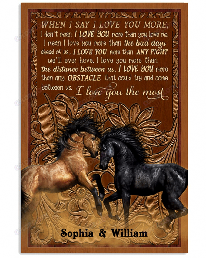 Personalized Horse I Love You The Most Vertical Poster Tv308628 2