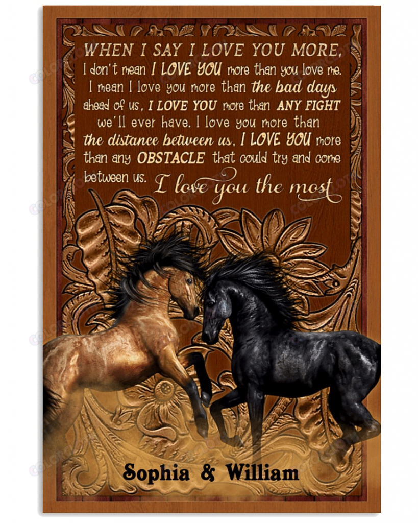 Personalized Horse I Love You The Most Vertical Poster Tv308628 8