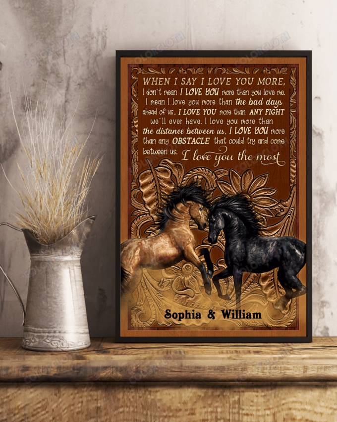 Personalized Horse I Love You The Most Vertical Poster Tv308628 3