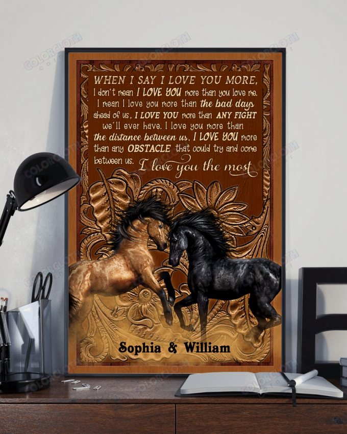 Personalized Horse I Love You The Most Vertical Poster Tv308628 5