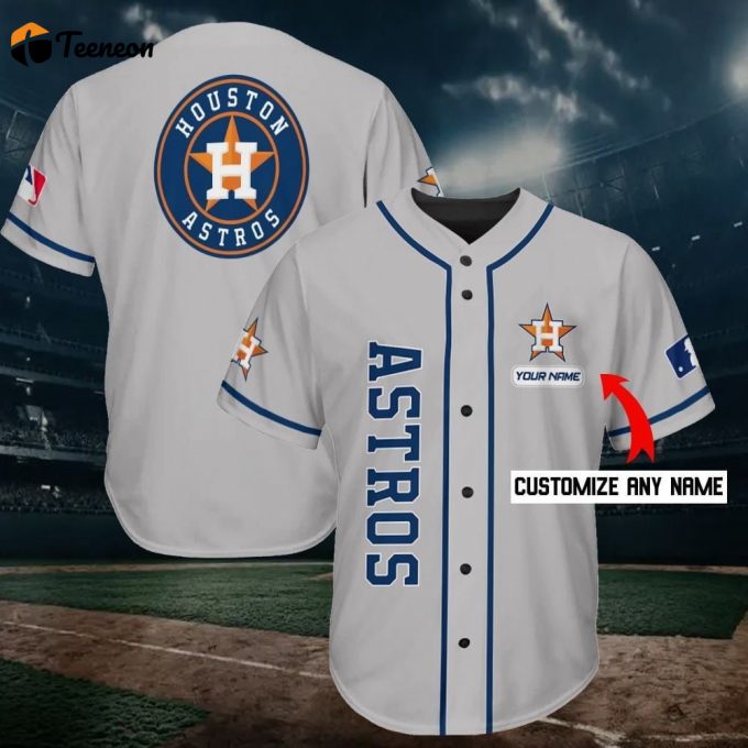 Personalized Houston Astros Baseball Jersey Custom Name For Fans 1