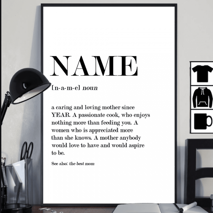 Personalized Mom Definition Poster Canvas 2