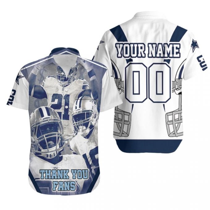 Personalized Thank You Fans Dallas Cowboys Super Bowl 2021 3D Hawaiian Shirt 2