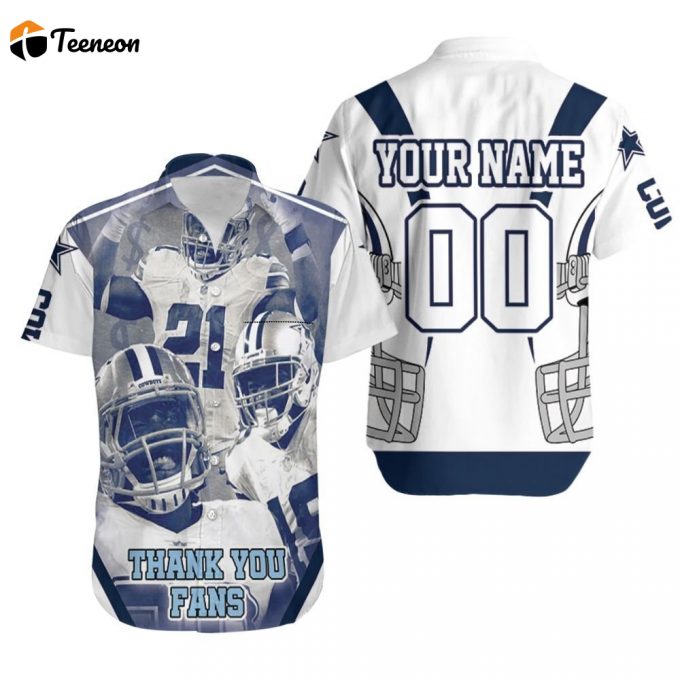 Personalized Thank You Fans Dallas Cowboys Super Bowl 2021 3D Hawaiian Shirt 1