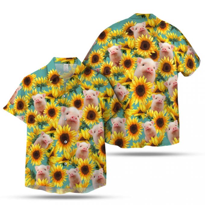 Pig Sunflower Hawaiian Shirt 3