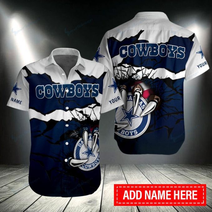 Premium Quality Personalized Dallas Cowboys Monter 3D Hawaiian Shirt 2