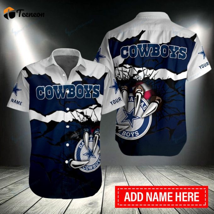 Premium Quality Personalized Dallas Cowboys Monter 3D Hawaiian Shirt 1