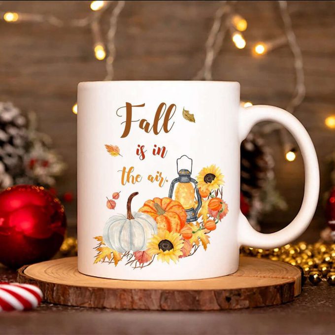 Pumpkin Fall Coffee Mug , Autumn Decor, Cute Coffee Mug 2