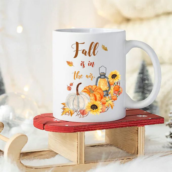 Pumpkin Fall Coffee Mug , Autumn Decor, Cute Coffee Mug 4