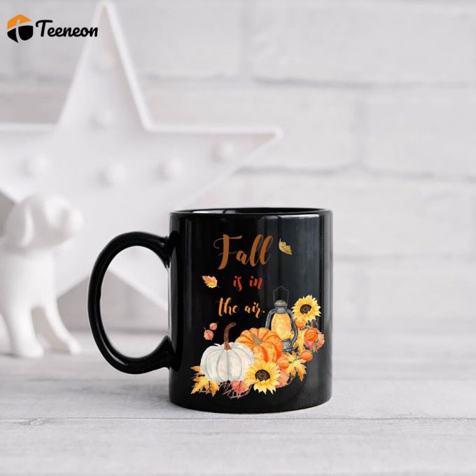 Pumpkin Fall Coffee Mug , Autumn Decor, Cute Coffee Mug 1