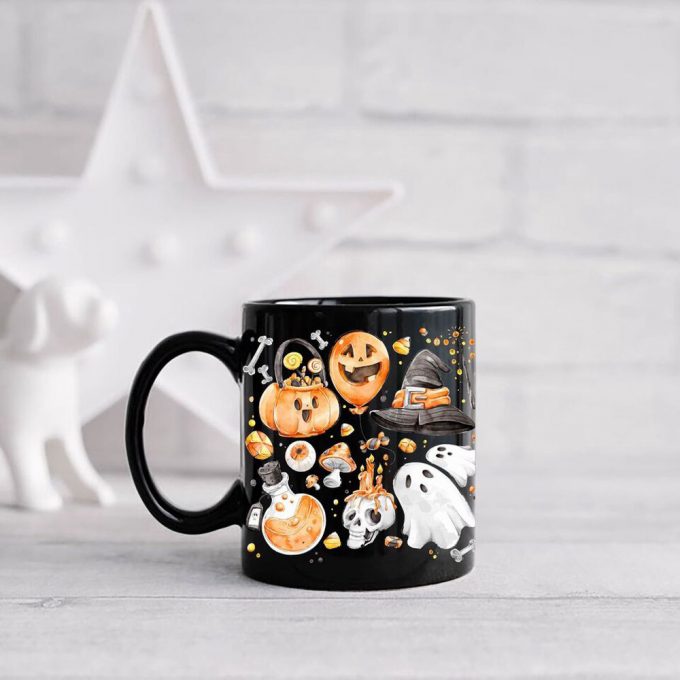 Pumpkin Ghostie Coffee Mug, Spooky Mug, Ghost Coffee Cup, Halloween Mug 4