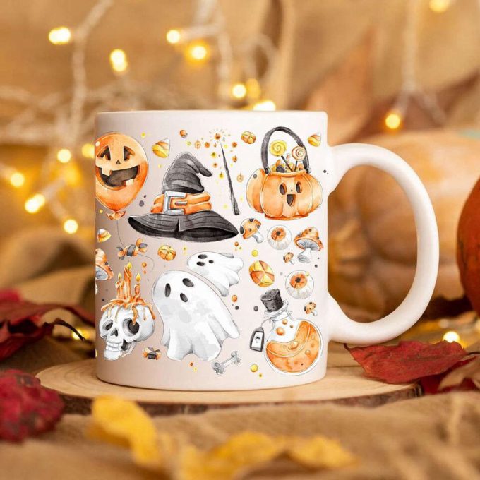 Pumpkin Ghostie Coffee Mug, Spooky Mug, Ghost Coffee Cup, Halloween Mug 5