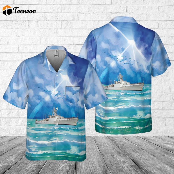 Royal Canadian Navy Hmcs Qu'Appelle (Dde 264) Pocket Hawaiian Shirt Gift For Dad Father Days 1