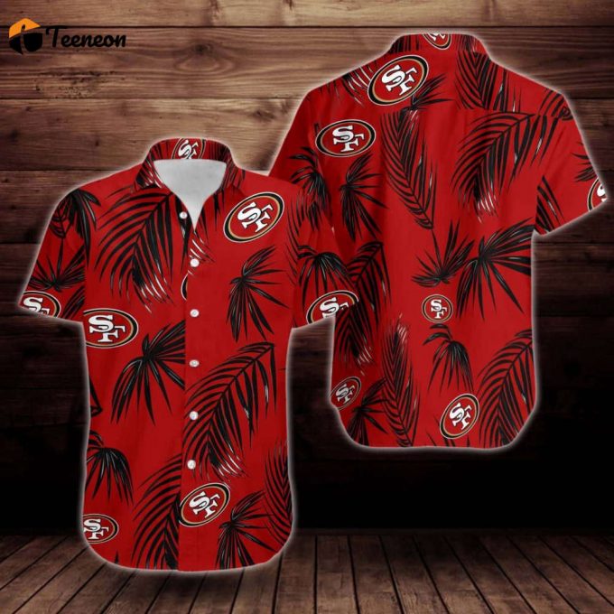 San Francisco 49Ers Flower Short Sleeve Hawaiian Shirt 1