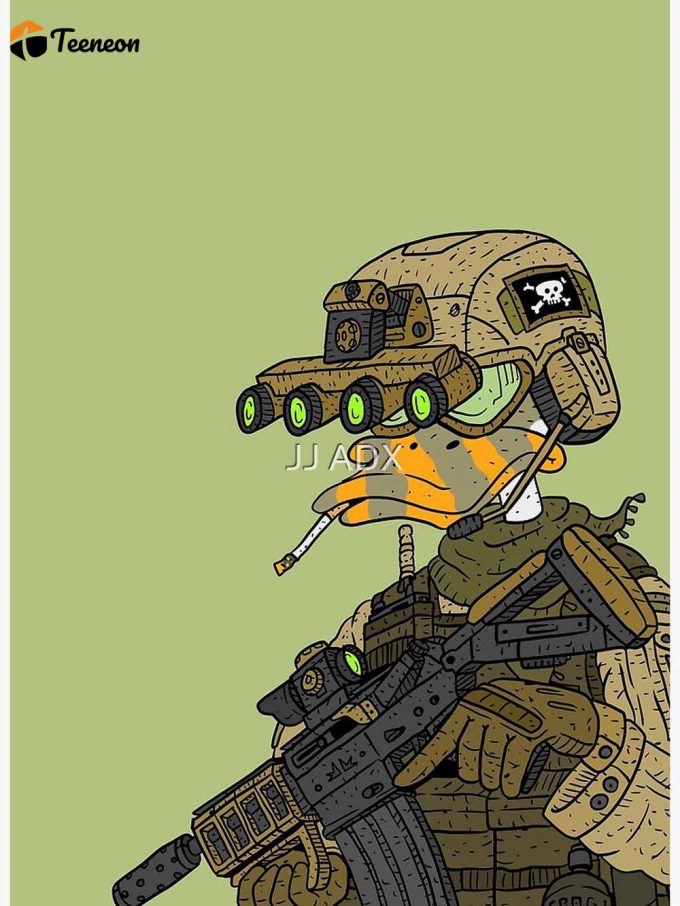 Special Forces Duck. Army Soldier. Premium Matte Vertical Poster 2