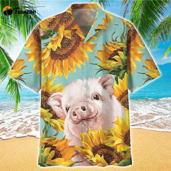 Sunflower Pig Hawaiian Shirt 1