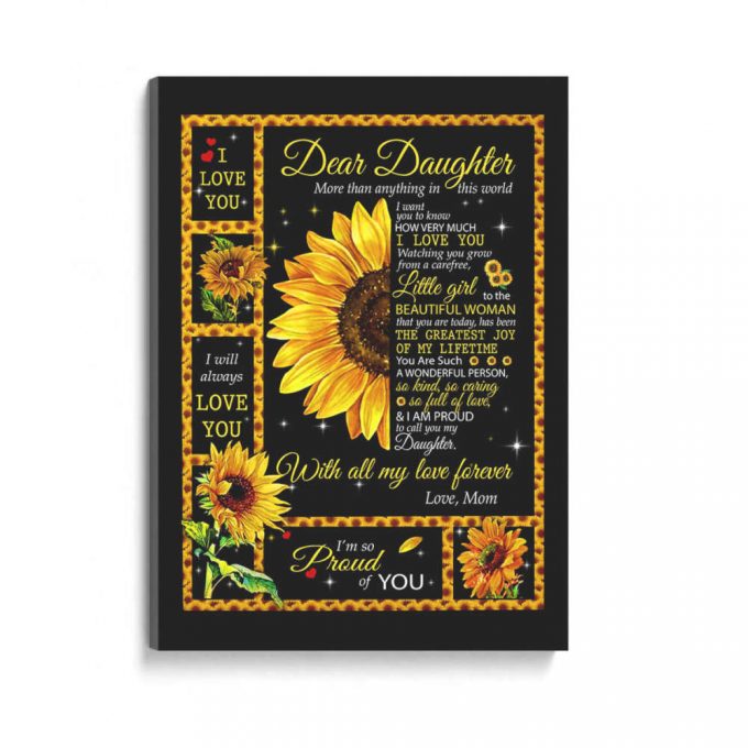 Sunflower Poster Canvas Gift For Daughter From Mom 2