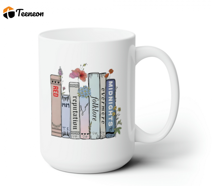 Swiftea Mug, Taylor Mug, Taylors Version Albums As Books Mug, Taylor Taylor Version Bookcase Mug, Eras Tour 2023 Mug 2