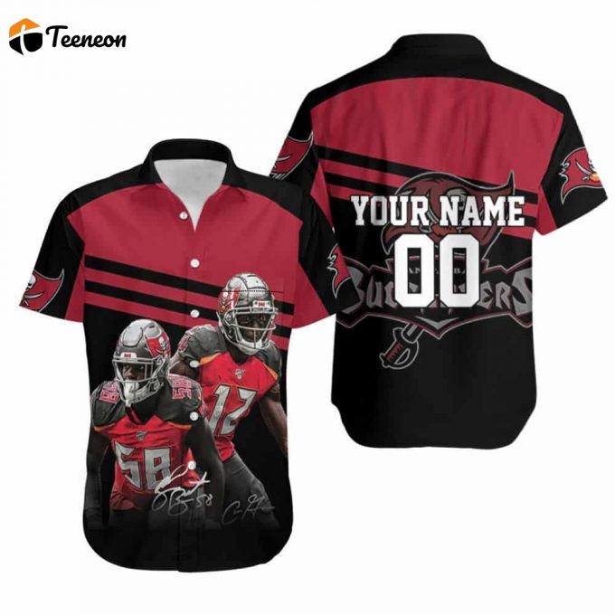 Tampa Bay Buccaneers Kwon Alexander Tom Brady Signed For Fans 3D Printed Personalized Hawaiian Shirt 1