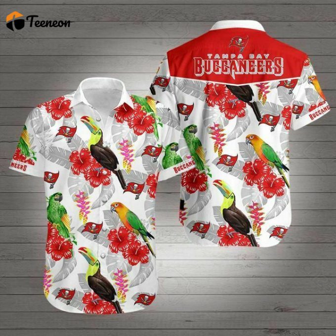 Tampa Bay Buccaneers Parrot And Toucan Hawaiian Shirt 1